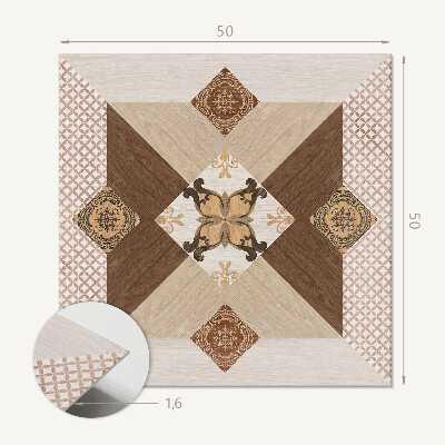 Wandbekleding vinyl Mozaïekpatroon met opvallende ornamenten