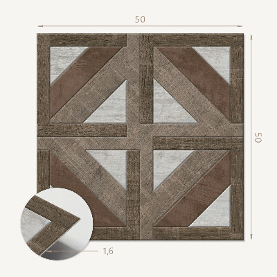 Pvc wandpaneel Hout- en betonpatronen in harmonie