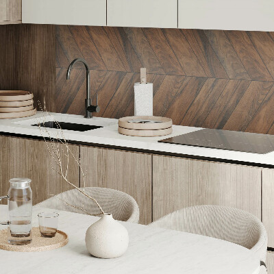 Pvc wandpaneel Visgraatmotief van houten planken