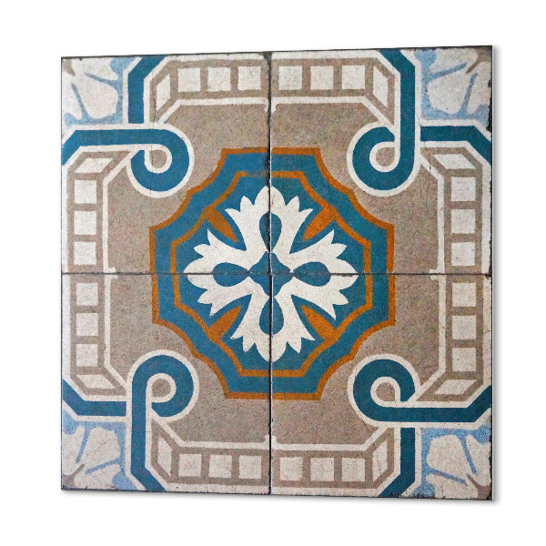 Vinyl wandbekleding Decoratieve ornamenten in een mozaïekbenadering