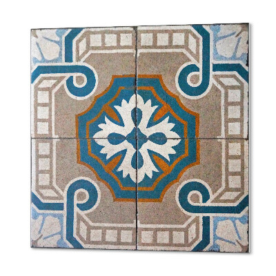 Vinyl wandbekleding Decoratieve ornamenten in een mozaïekbenadering