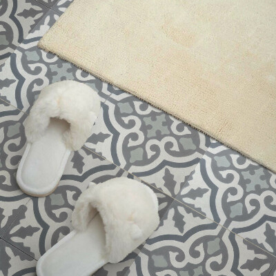 Vinyl wandbekleding Patroon van ornamenten in een mozaïekcompositie