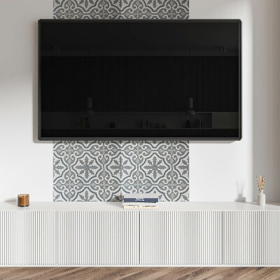 Vinyl wandbekleding Patroon van ornamenten in een mozaïekcompositie