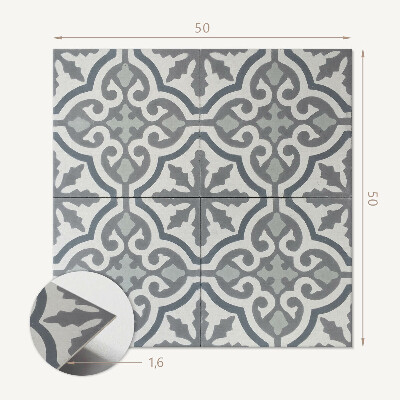 Vinyl wandbekleding Patroon van ornamenten in een mozaïekcompositie