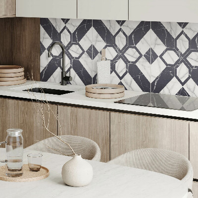 Wandbekleding vinyl Geometrische motieven geïnspireerd door marmer