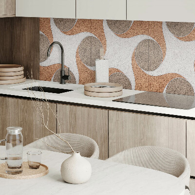 Vinyl wandbekleding Ronde golven in harmonie