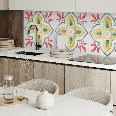 Wandbekleding vinyl Lijsten met een bloemmotief