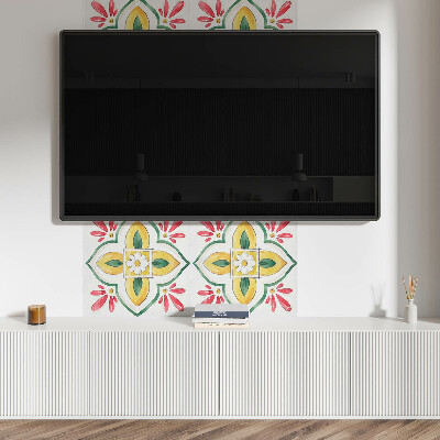 Wandbekleding vinyl Lijsten met een bloemmotief