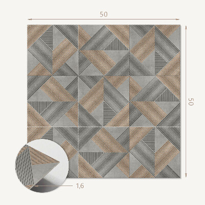 Vinyl wandbekleding Geometrische driehoeken in stijl