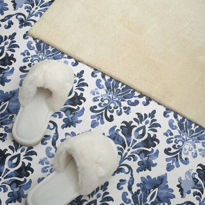 Wandbekleding vinyl Bloemenpatroon in barokstijl