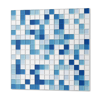 Pvc wandpaneel Blauwe mozaïek met subtiele kleurverlopen