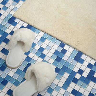 Pvc wandpaneel Blauwe mozaïek met subtiele kleurverlopen