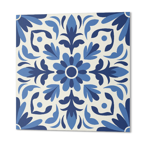 Wandbekleding vinyl Bloemen en bladeren in een harmonieuze combinatie