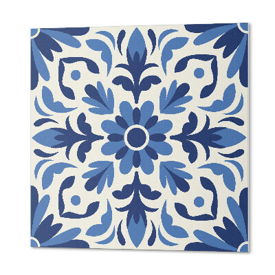 Wandbekleding vinyl Bloemen en bladeren in een harmonieuze combinatie