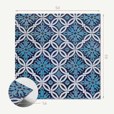 Vinyl wandbekleding Bloemenmotief in een geometrisch patroon