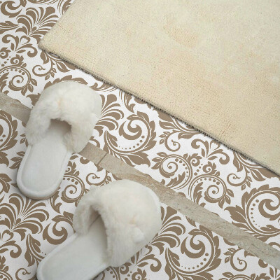 Wandbekleding vinyl Groene ornamenten in plantenpatronen