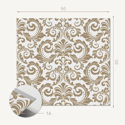 Wandbekleding vinyl Groene ornamenten in plantenpatronen