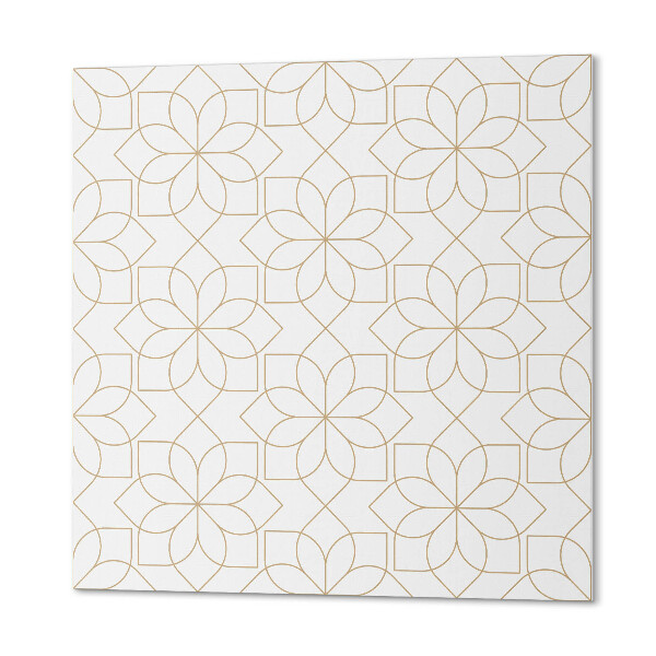 Vinyl wandbekleding Een modern bloemenmotief met geometrische vormen