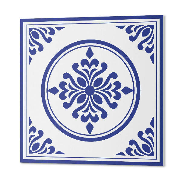 Wandbekleding vinyl Stijlvolle cirkels met bloemendetails