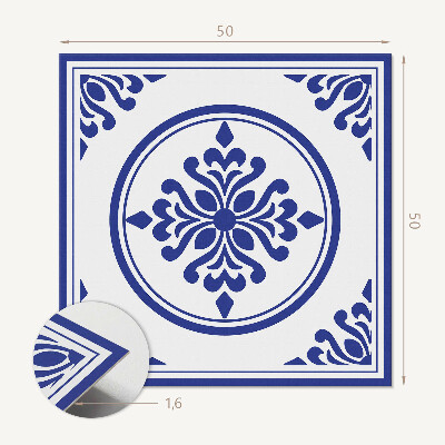 Wandbekleding vinyl Stijlvolle cirkels met bloemendetails