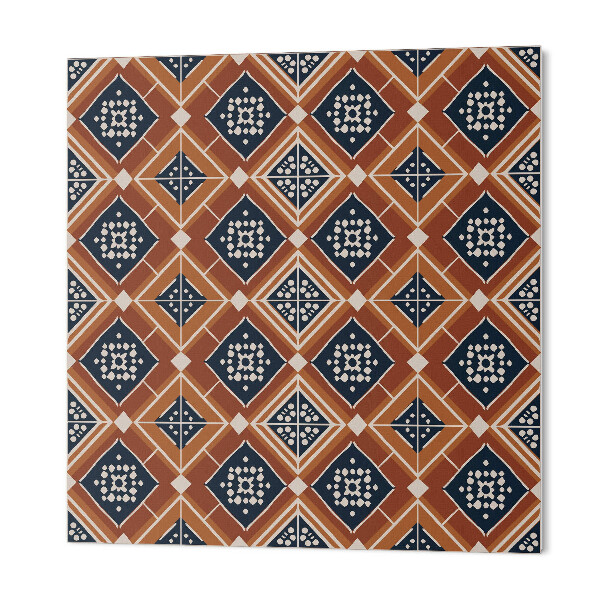 Vinyl wandbekleding Geometrisch patroon in bruin en wit