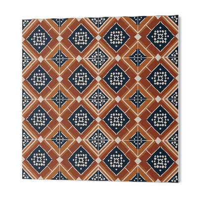 Vinyl wandbekleding Geometrisch patroon in bruin en wit