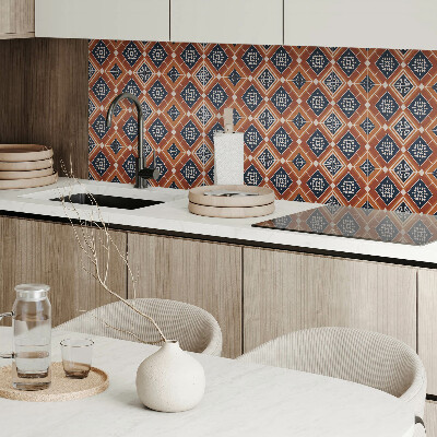 Vinyl wandbekleding Geometrisch patroon in bruin en wit