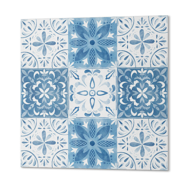 Vinyl wandbekleding Tegelpatroon met delicate bloemen