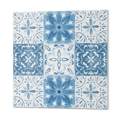 Vinyl wandbekleding Tegelpatroon met delicate bloemen