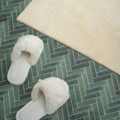 Vinyl wandbekleding 3D visgraatpatroon