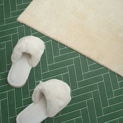 Vinyl wandbekleding Stijlvol visgraatmotief op tegels