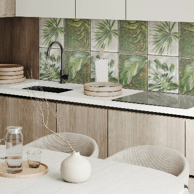 Wandbekleding vinyl Bladtegelpatroon