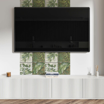 Wandbekleding vinyl Bladtegelpatroon