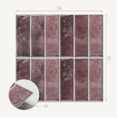 Vinyl wandbekleding Verticale strepen in een mozaïekopstelling