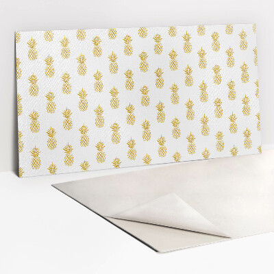 Zelfklevend wandpaneel Gouden cartoon ananas