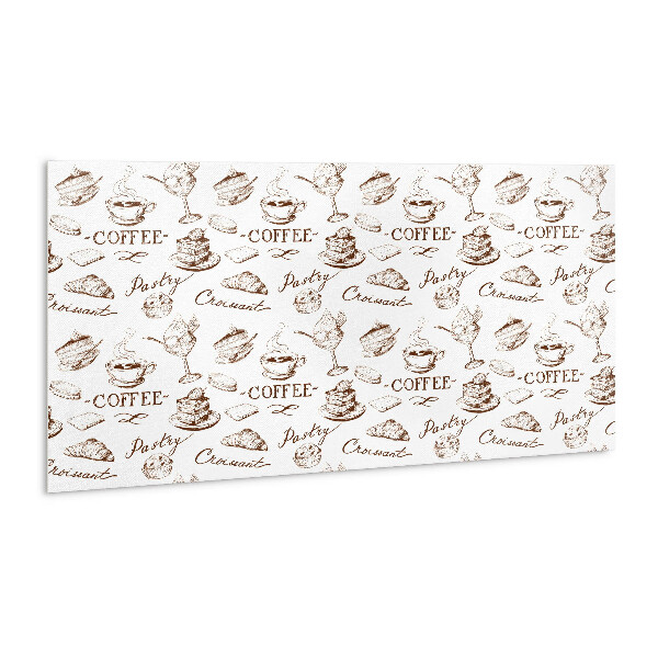 Zelfklevend wandpaneel Koffie thema