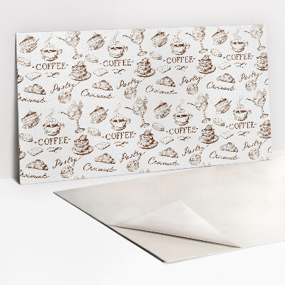 Zelfklevend wandpaneel Koffie thema