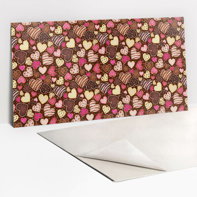 Zelfklevend muurpaneel Kleurrijke harten