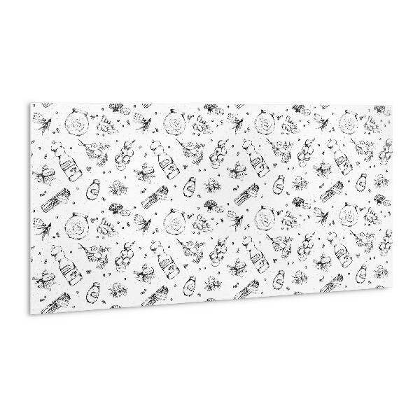 Zelfklevend wandpaneel Zwart-wit abstractie