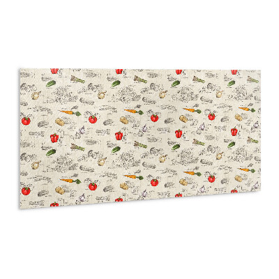 Zelfklevende wandbekleding Geanimeerde groenten