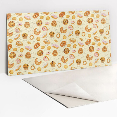 Zelfklevende wandbekleding Donuts, croissants en muffins