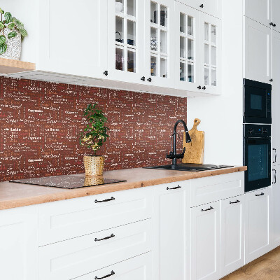 Zelfklevend wandpaneel Koffiemotieven en inscripties