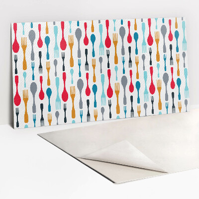 Zelfklevend wandpaneel Kleurrijk bestek