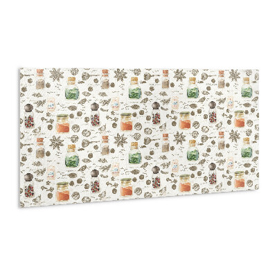 Zelfklevende wandbekleding Specerijen in potten