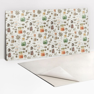 Zelfklevende wandbekleding Specerijen in potten