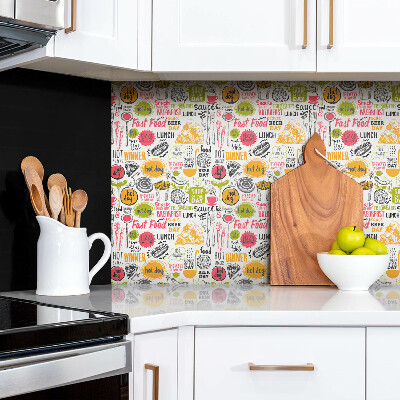 Zelfklevende wandbekleding Fastfood lunch diner