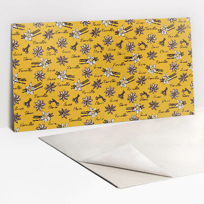 Zelfklevend wandpaneel Gele vanillemotieven