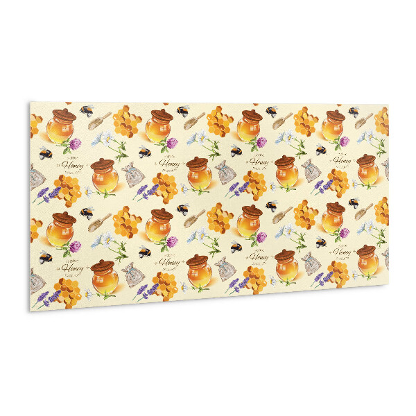 Zelfklevende wandbekleding Honingraat en pot