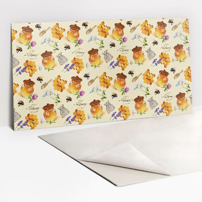 Zelfklevende wandbekleding Honingraat en pot