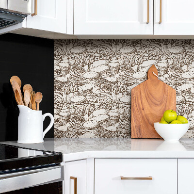 Zelfklevend muurpaneel Bruin Abstract Voedsel